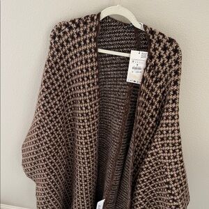 Zara Brown and Black Houndstooth Coat